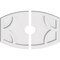 Ekena Millwork Kailey Architectural PVC Ceiling Medallion, 20"W x 13 3/8"H x 3"ID x 10 3/4"C x 1"P, Two-Piece CMP20X13KY2-03000 - alternate 1